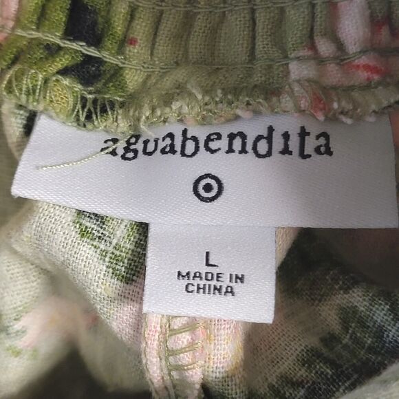 Linen Summer Boho Festival Wide Leg Tropical Floral Pants - Picture 3 of 11